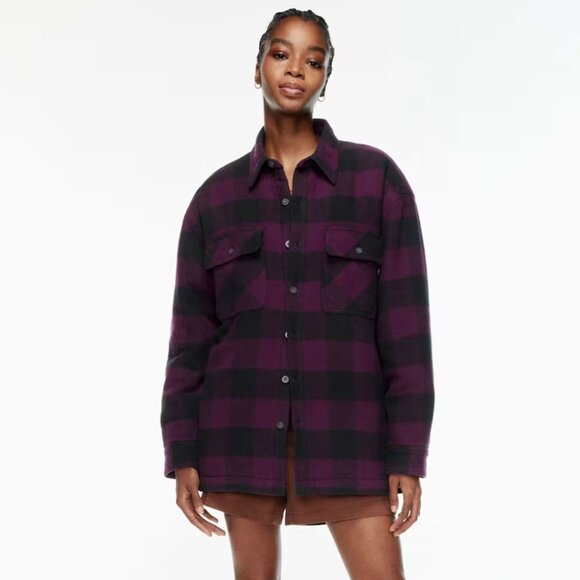 Aritzia Tna Prospect Shirt Jacket Sherpa Shacket Beige Women’s 2 (S-M) - Picture 1 of 7